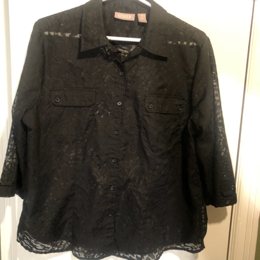 Chico’s sheer & lace Blouse 🎈2 for $15 🎈